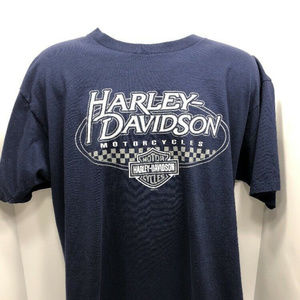Harley Shirt Battle Creek Michigan Blue XL Rare